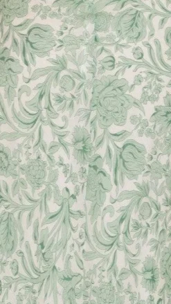 Margie Midi Dress - Green Flower