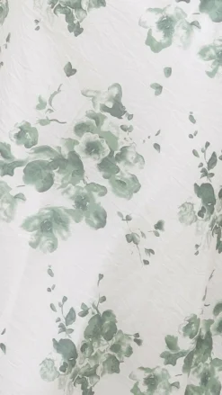 Margie Midi Dress - Green Floral