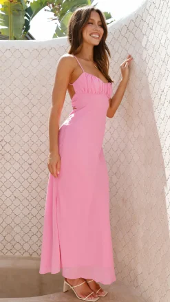 Margie Midi Dress - Pink