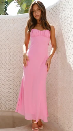 Margie Midi Dress - Pink