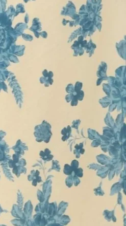 Margie Midi Dress - Yellow / Blue Floral