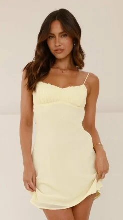 Margie Mini Dress - Yellow