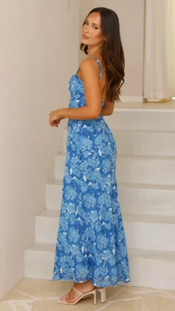 Margo Midi Dress - Blue Rose