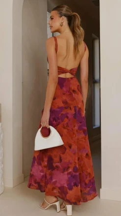 Margo Midi Dress - Dark Rose