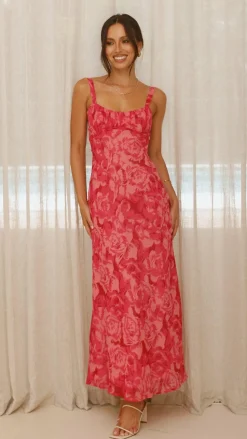 Margo Midi Dress - Pink Floral
