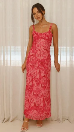 Margo Midi Dress - Pink Floral