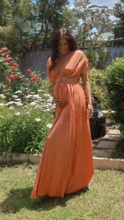 Marilyn Maxi Dress - Tangerine