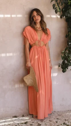 Marilyn Maxi Dress - Tangerine