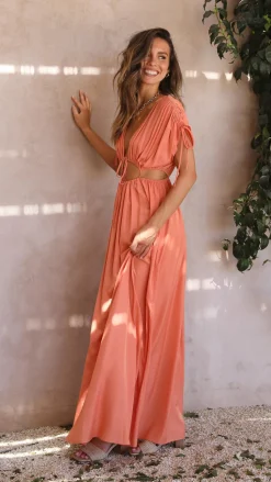 Marilyn Maxi Dress - Tangerine