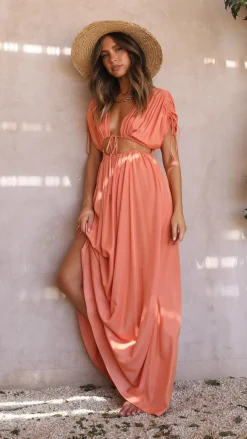 Marilyn Maxi Dress - Tangerine
