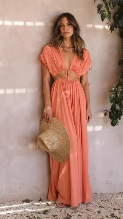 Marilyn Maxi Dress - Tangerine