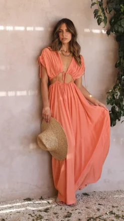 Marilyn Maxi Dress - Tangerine