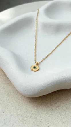 May Birthstone Necklace - Emerald