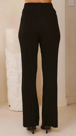 Megan Knit Pants - Black