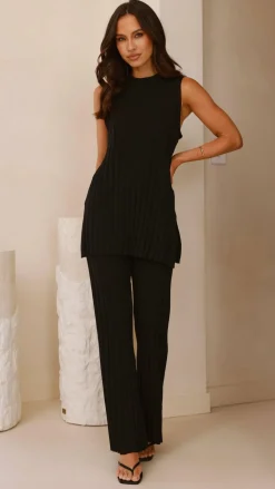 Megan Knit Pants - Black