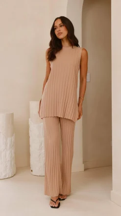 Megan Knit Pants - Camel