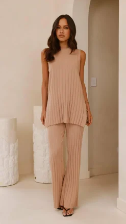 Megan Knit Pants - Camel