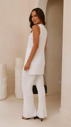 Megan Knit Pants - White