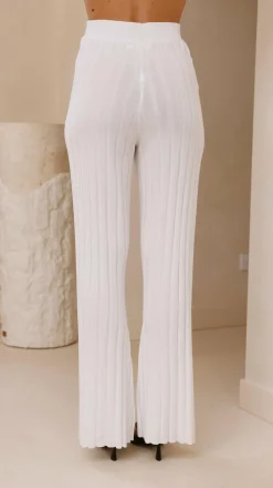 Megan Knit Pants - White