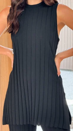 Megan Knit Top - Black