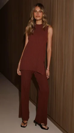 Megan Knit Top - Chocolate