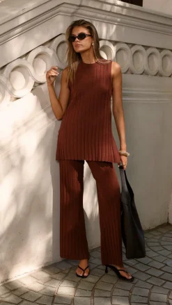 Megan Knit Top - Chocolate