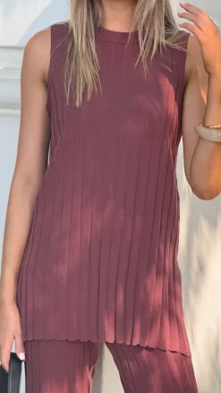Megan Knit Top - Chocolate