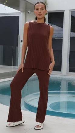 Megan Knit Top - Chocolate