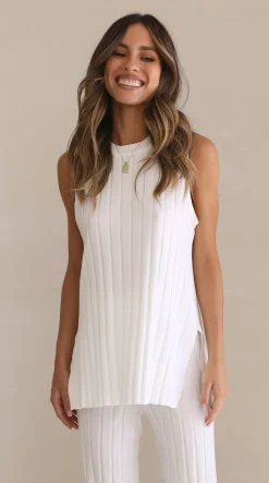 Megan Knit Top - White