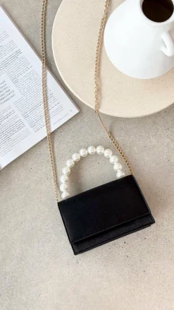 Melanie Top Handle Bag - Black