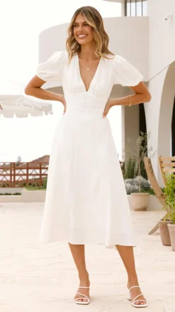 Melea Midi Dress - White