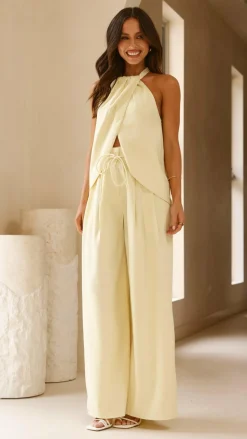 Melinda Halter Top - Soft Yellow