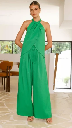 Melinda High Waist Pants - Green