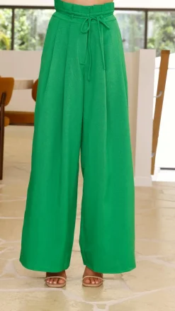 Melinda High Waist Pants - Green