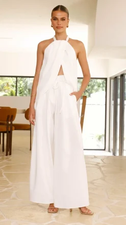 Melinda High Waist Pants - White