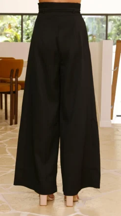 Melinda High Waist Pants - Black