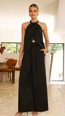 Melinda High Waist Pants - Black