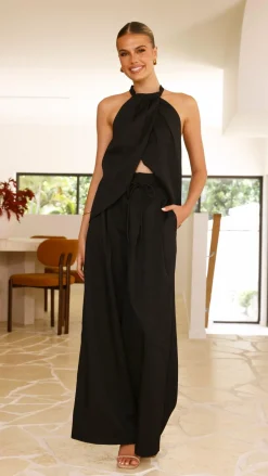 Melinda High Waist Pants - Black