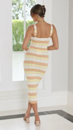 Mikayla Midi Dress - Lemon