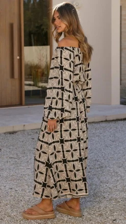 Mikky Off Shoulder Top - Cortana Print