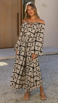 Mikky Off Shoulder Top - Cortana Print