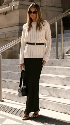 Mila Maxi Skirt - Black