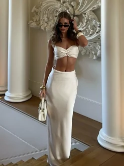 Mila Maxi Skirt - Ivory