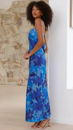Miya Maxi Dress - Blue Floral