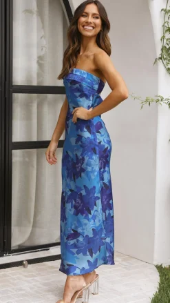 Miya Maxi Dress - Blue Floral