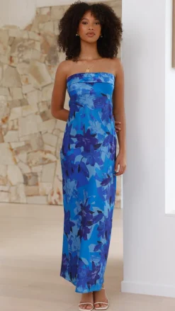 Miya Maxi Dress - Blue Floral