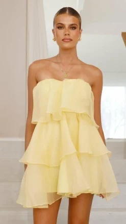 Monet Mini Dress - Yellow