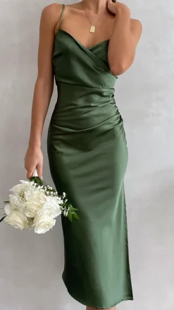 Monte Midi Dress - Olive