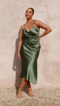 Monte Midi Dress - Olive