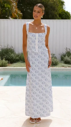 Mylah Top - Blue Floral